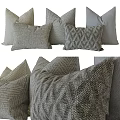 Woven Textured Pillows With Geometric Patterns In Neutral Tones For Home Decor