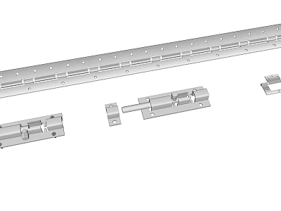 Stainless Steel Slide Rail Hardware Components And Parts For Furniture 3d model