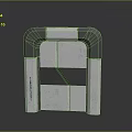 Modern Gate With Gray And White Geometric Panel Design Concrete Material For Contemporary Look