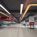 Modern Parking Mall Underground Parking Entrance Garage Entrance Underground Garage Entrance Traffic Signs 3d model