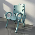Light Green Modern Leisure Chair With Petal Shaped Backrest And Curved Armrests