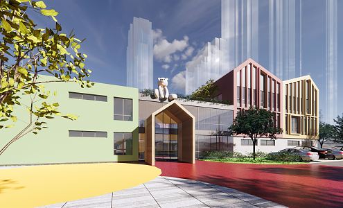 Modern Kindergarten Architecture Kindergarten 3d model