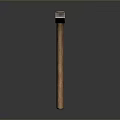 Sturdy Hammer With Metal Head And Wooden Handle On Gray Gradient Background