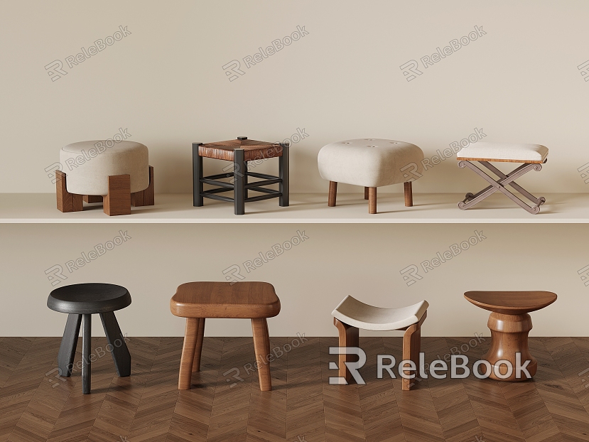 Middle Style Round Stool model