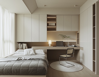 Modern Tatami Bedroom 3d model