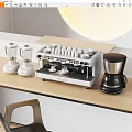 Modern Kitchen Countertop With Coffee Machine Blender And Essential Appliances