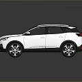 White SUV With Black Roof Modern Design Sleek Body Alloy Wheels And Panoramic Sunroof