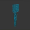Metal Frame Light Tower Structure With Lattice Top And Slender Pole