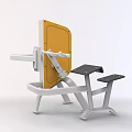 Professional Seated Strength Training Fitness Equipment With Yellow And White Stable Structure
