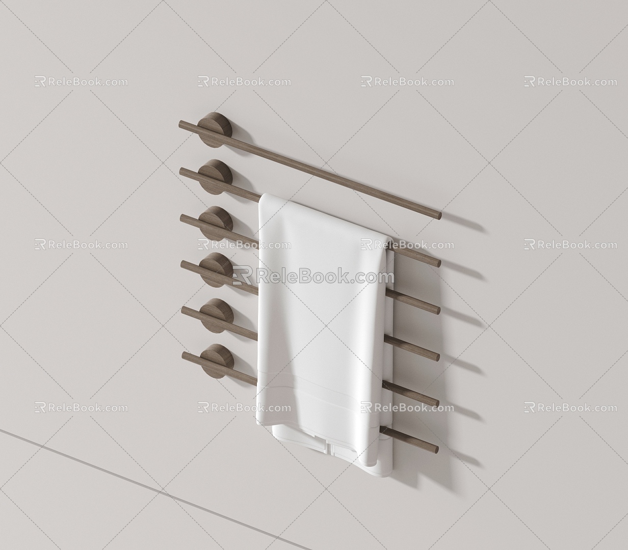 Modern towel rack 3d model