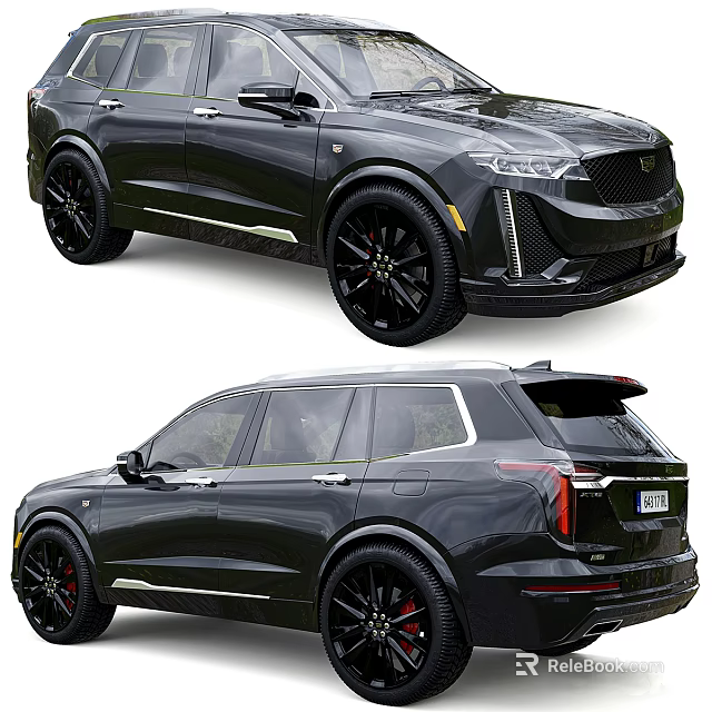 Black Luxury SUV With Sleek Exterior Design Alloy Wheels And LED Headlights 3d model 
