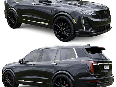 Black Luxury SUV With Sleek Exterior Design Alloy Wheels And LED Headlights 3d model
