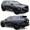 Black Luxury SUV With Sleek Exterior Design Alloy Wheels And LED Headlights