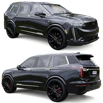 Black Luxury SUV With Sleek Exterior Design Alloy Wheels And LED Headlights 3d model
