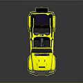 Yellow Jeep Convertible With Open Doors And Black Top Exterior Design