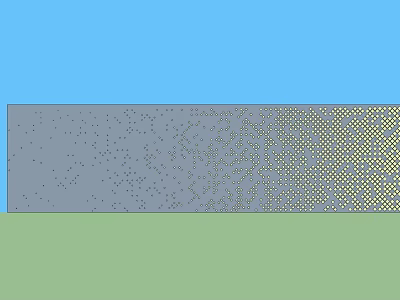 Modern Feature Wall With Gray Surface And Yellow Dot Patterns On Blue Green Background 3d model