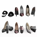 Fashion Women's Shoes With Various High Heels Sandals Styles Suede Leather And Different Colors