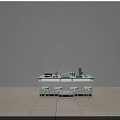 School Laboratory Setup With Modern Lab Bench Reagent Bottles Test Tube Racks And Stools