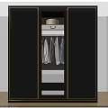 Modern Wardrobe Interior Design With Hanging Clothes Drawers And Storage Shelves