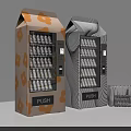 Commercial Vending Machines With Decorative Patterns And Push Button For Bottled Products 3d model