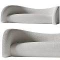 Modern Irregular Shaped Sofa With Fluffy Fabric And Curved Lines For Living Room