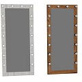 Stylish Vanity Mirrors With Bulbs In White And Wooden Frames Decor