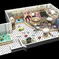 Naughty Castle Children's Park High-end Color Matching 3d model