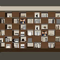 Modern Bookcase Bookshelf Books Full Wall Bookcase 3d model