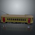 vintage train steam train train carriage locomotive head steam car carriage train modern vehicle 3d model