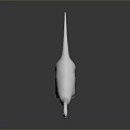 White Long Neck Dinosaur Model With Textured Surface And Dark Background Reflection