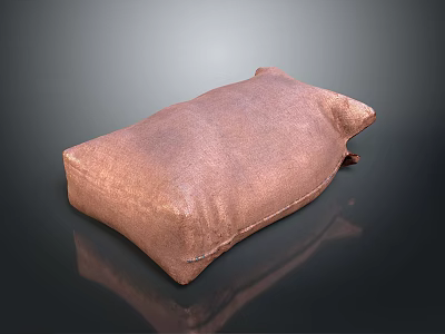 Brown Textured Pillow With Soft Surface For Comfortable Home Living Decorative Use 3d model