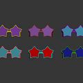 Colorful Stylish Star Shaped Sunglasses With Reflective Lenses And Multiple Hues