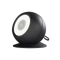 Black Round Outdoor Light With Power Button Base And Cord 3d model
