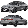 Silver BMW Cars Front And Rear Displays 3d model