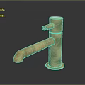 Elegant Copper Faucet With Modern Design And Brushed Metal Finish For Home Use