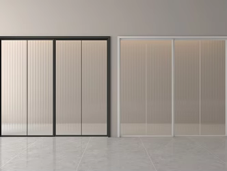 Modern sliding door glass sliding door 3d model