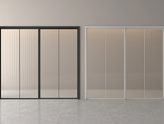 Modern sliding door glass sliding door 3d model