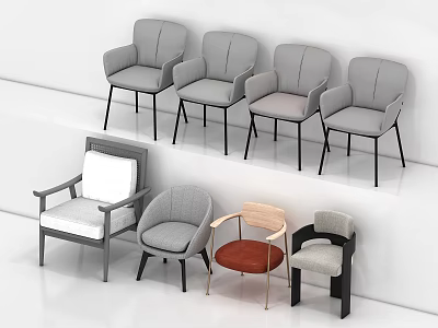 Modern Leisure Chairs With Various Designs And Comfortable Seats For Home Decor 3d model
