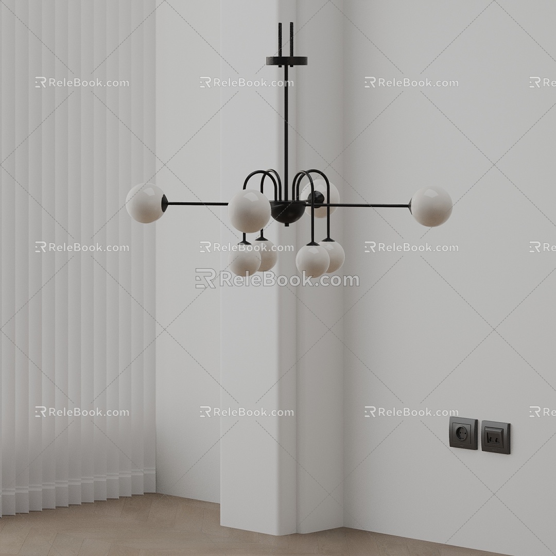 Modern chandelier 3d model