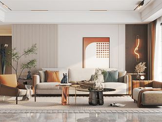 Light Luxury Living Room Home Living Room 3d model