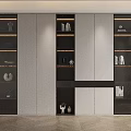 Modern Bookcase Interior Design With Glass Doors Books Decorative Items And Lighting