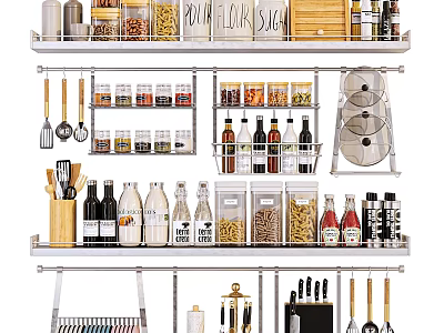 Modern Bathroom Cabinet Rack With Multiple Tiers For Storing Toiletries And Bottles 3d model