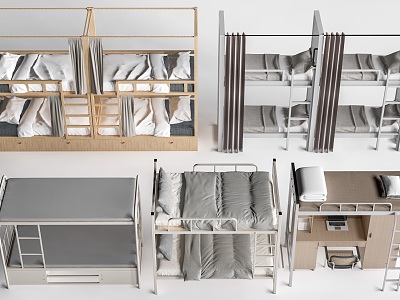 Dormitory high and low beds Dormitory bunk model