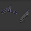 Scenic Wooden Rail Components For Model Construction With Crossbar Fence Design