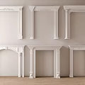 White Decorative Door Arches With Various Ornate Designs For Interior Spaces