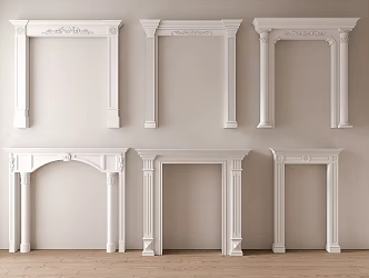 European style door cover dumb European style door opening 3d model