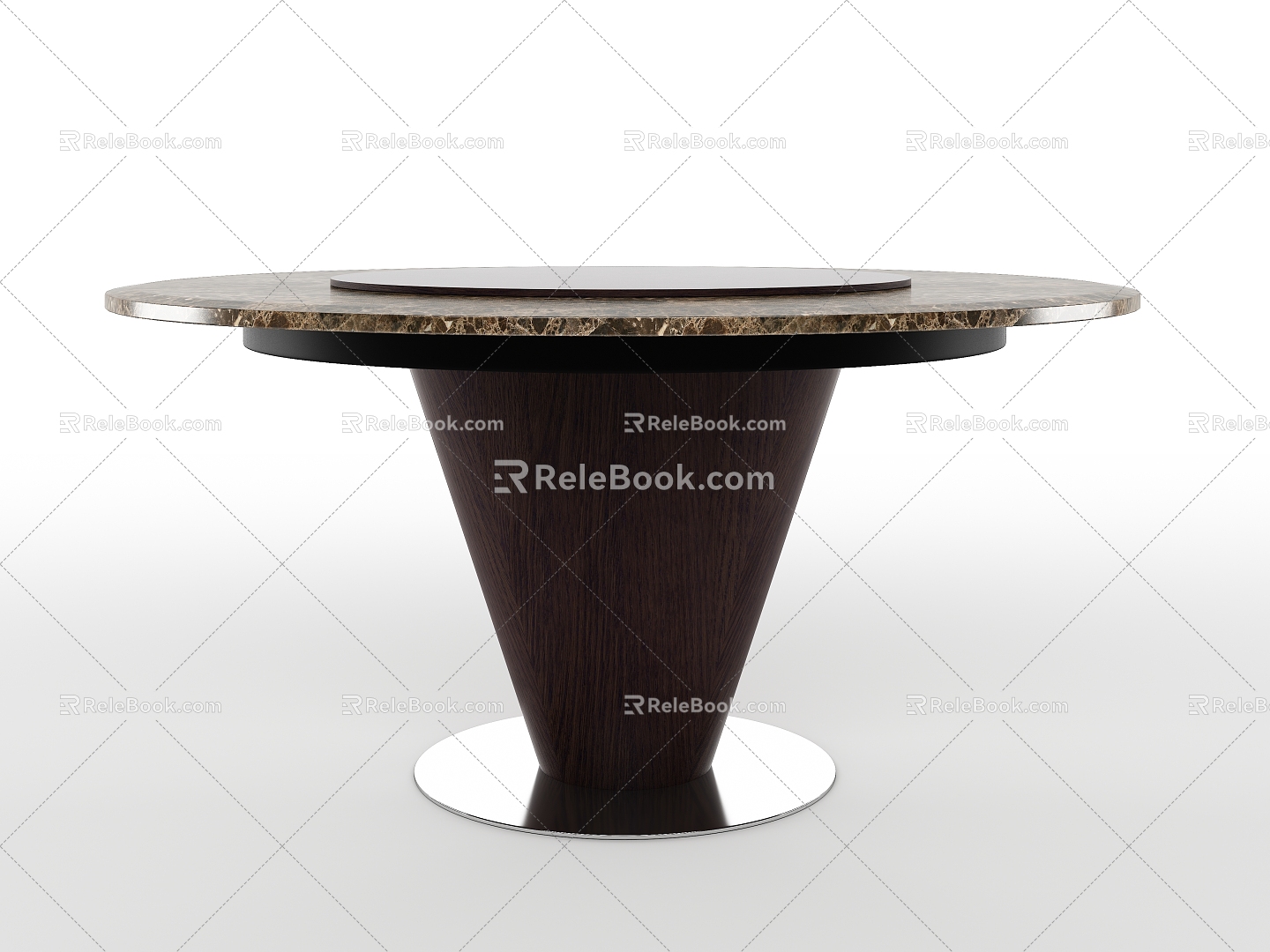 Italian Minimalist Dining Table Round Table 3d model