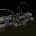 Tactical Military Bomb Featuring Bundled Explosive Cylinders Control Panel Electronic Components And Wires 3d model
