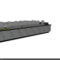 Modern Commercial Equipment for Architectural Model Display with Glass Top Marble Base and Lighting