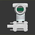 Weapon Optical Sight With Green Lens And White Tactical Housing 3d model